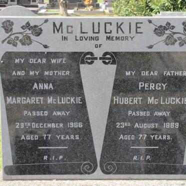 MC LUCKIE Anna Margaret -1966 &amp; Percy Hubert -1969
