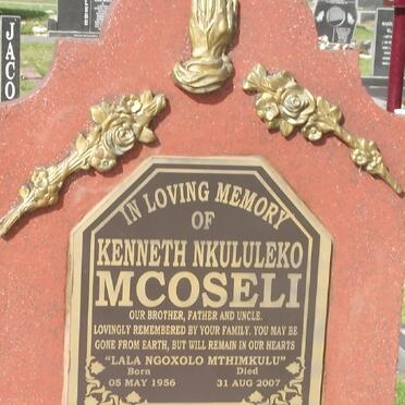 MCOSELI Kenneth Nkululeko 1956-2007