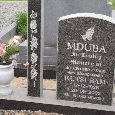 MDUBA Kutsi Sam 1928-2002