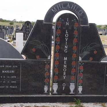 MHLAHLO Mahlubi 1974-1995 :: MHLAHLO Lakenke Gregory 1933-2005