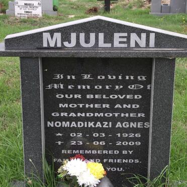 MJULENI Nomadikazi Agnes 1926-2009