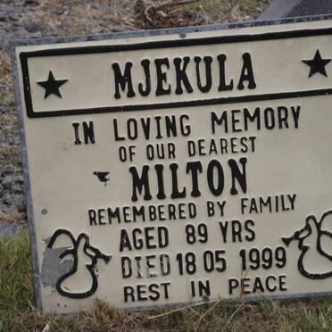 MJEKULA Milton 1910-1999