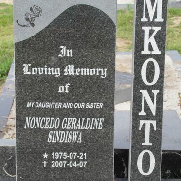 MKONTO Noncedo Geraldine Sindiswa 1975-2007
