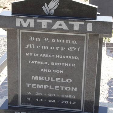 MTATI Mbulelo Templeton 1969-2012