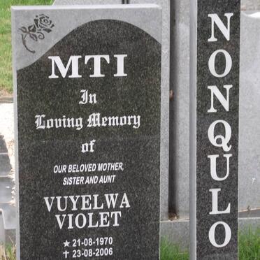 MTI Vuyelwa Violet nee NONQULO 1970-2006