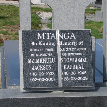 MTANGA Mzimkhulu Jackson 1938-2007 &amp; Ntombomzi Racheal 1945-2009