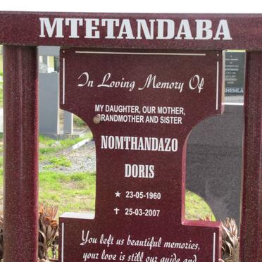 MTETANDABA Nomthandazo Doris 1960-2007