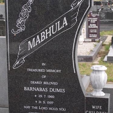 MABHULA Barnabas Dumis 1960-1997