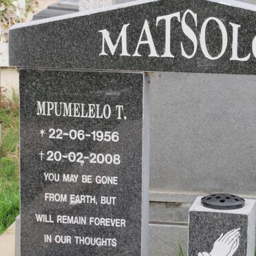 MATSOLO Mpumelelo T. 1956-2008