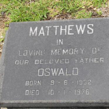 MATTHEWS Oswald Henry 1932-1976