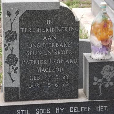 MACLEOD Patrick Leonard 1927-1972