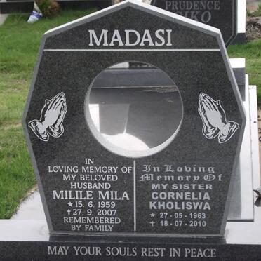 MANDASI Milile Mila 1959-2007 &amp; Cornelia Kholiswa 1963-2010