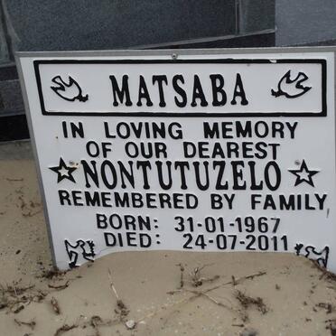 MATSABA Nontutuzelo 1967-2011