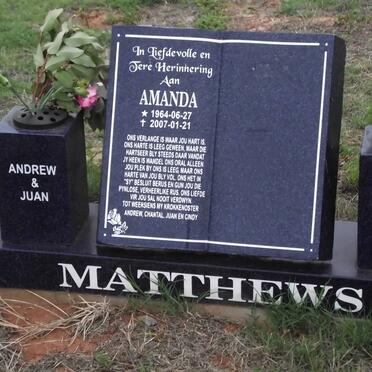 MATTHEWS Amanda 1964-2007