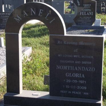 MANELI Nomthandazo Gloria 1971-2009