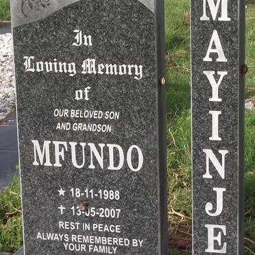 MAYINJE Mfundo 1988-2007