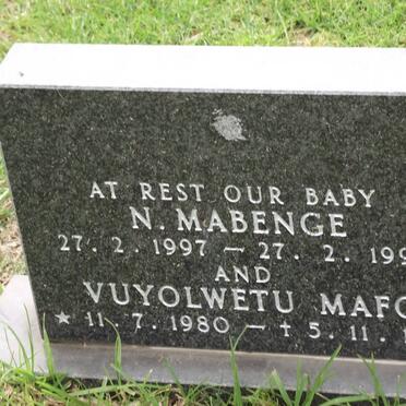 MABENCE N. 1997-1997 :: MAFO Vuyolwetu 1980-1986