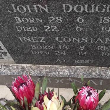 MACDONALD John Douglas 1890-1966 &amp; Inez Constance 1898-1981
