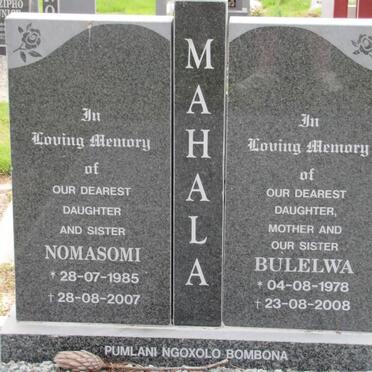 MAHALA Nomasomi 1985-2007 :: MAHALA Bulelwa 1978-2008