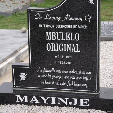 MAYINJE Mbulelo Original 1961-2006