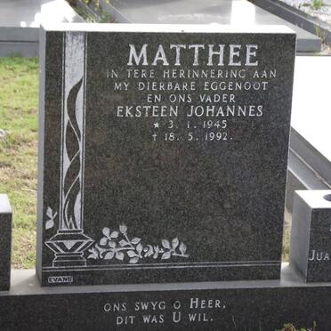 MATTHEE Eksteen Johannes 1945-1992