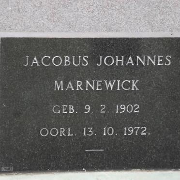MARNEWICK Jacobus Johannes 1902-1972