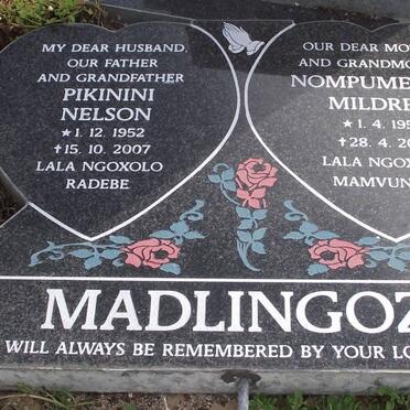 MADLINGOZI Pikinini Nelson 1952-2007 &amp; Nompumelelo 1957-2010