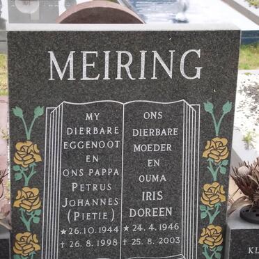 MEIRING Petrus Johannes 1944-1998 &amp; Iris Doreen 1946-2003