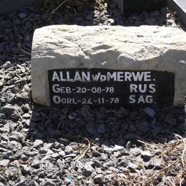 MERWE Allan, van der 1978-1978