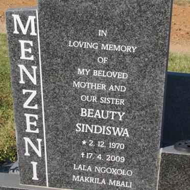 MENZENI Beauty Sindiswa 1970-2009