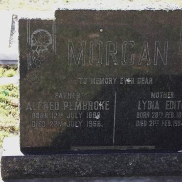 MORGAN Alfred Pembroke 1888-1966 &amp; Lydia Edith 1891-1964
