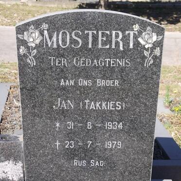 MOSTERT Jan 1934-1979