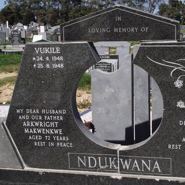 NDUKWANA Arkwright Makwenkwe &amp; Maud :: NDUKWANA Vukile 1948-1948