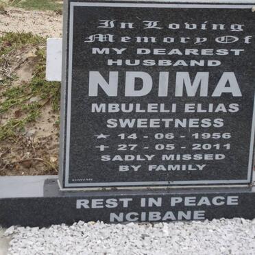 NDIMA Mbuleli Elias Sweetness 1956-2011