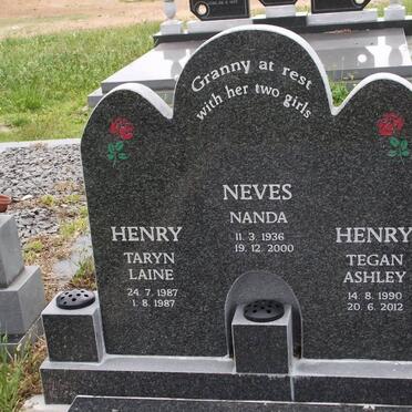 NEVES Maria Fernanda 1936-2000 :: HENRY Taryn Laine 1987-1987 :: HENRY Tegan Ashley 1990-2012