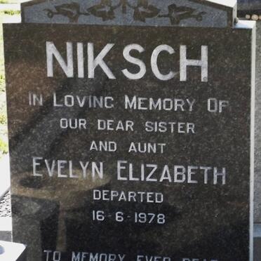 NIKSCH Evelyn Elizabeth 1906-1978