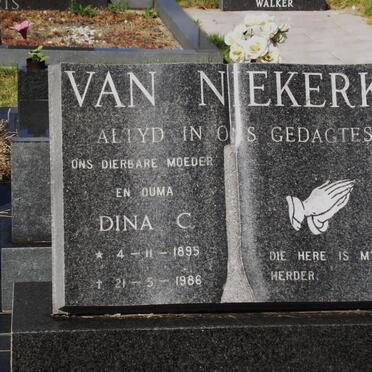 NIEKERK Dina C., van 1895-1986