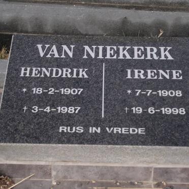 NIEKERK Hendrik, van 1907-1987 &amp; Irene 1908-1998