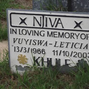 NJIVA Vuyiswa Leticia 1966-2003 :: NJIVA Khule 2003-2003