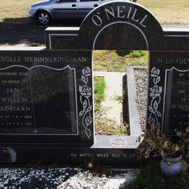 O'NEILL Jan Willem Adriaan 1962-1991 &amp; Lily 1939-1995