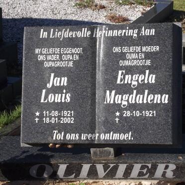 OLIVIER Jan Louis 1921-2002 &amp; Engela Magdalena 1921-2010