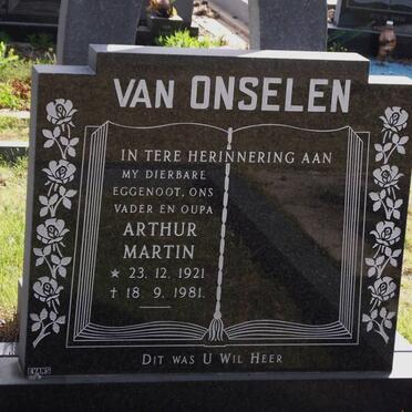 ONSELEN Arthur Martin, van 1921-1981