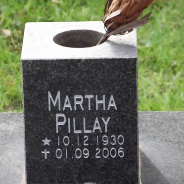 PILLAY Martha 1930-2006