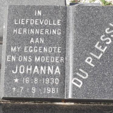 PLESSIS Johanna, du 1930-1981