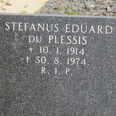 PLESSIS Stefanus Eduard, du 1914-1974