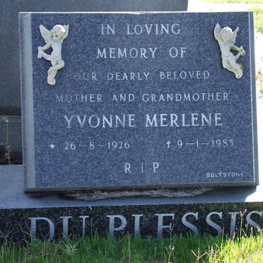 PLESSIS Yvonne Merlene, du 1926-1985