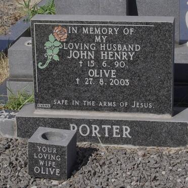 PORTER John Henry 1916-1990 &amp; Olive 1915-2003