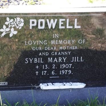 POWELL Sybil Mary Jill 1907-1979