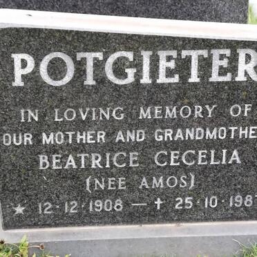 POTGIETER Beatrice Cecelia nee AMOS 1908-1987