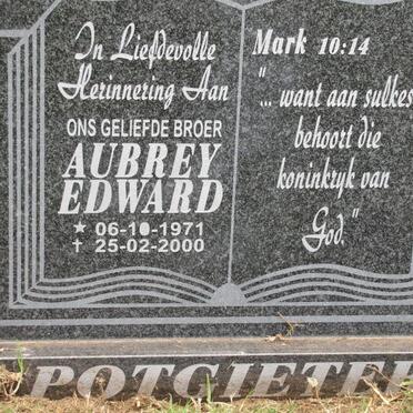POTGIETER Aubrey Edward 1971-2000